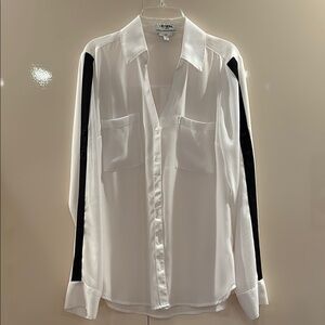 Express White and Black Blouse